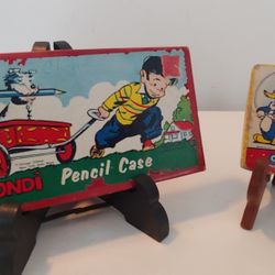 VINTAGE DONDI PENCIL CASE PLUS CONTENTS