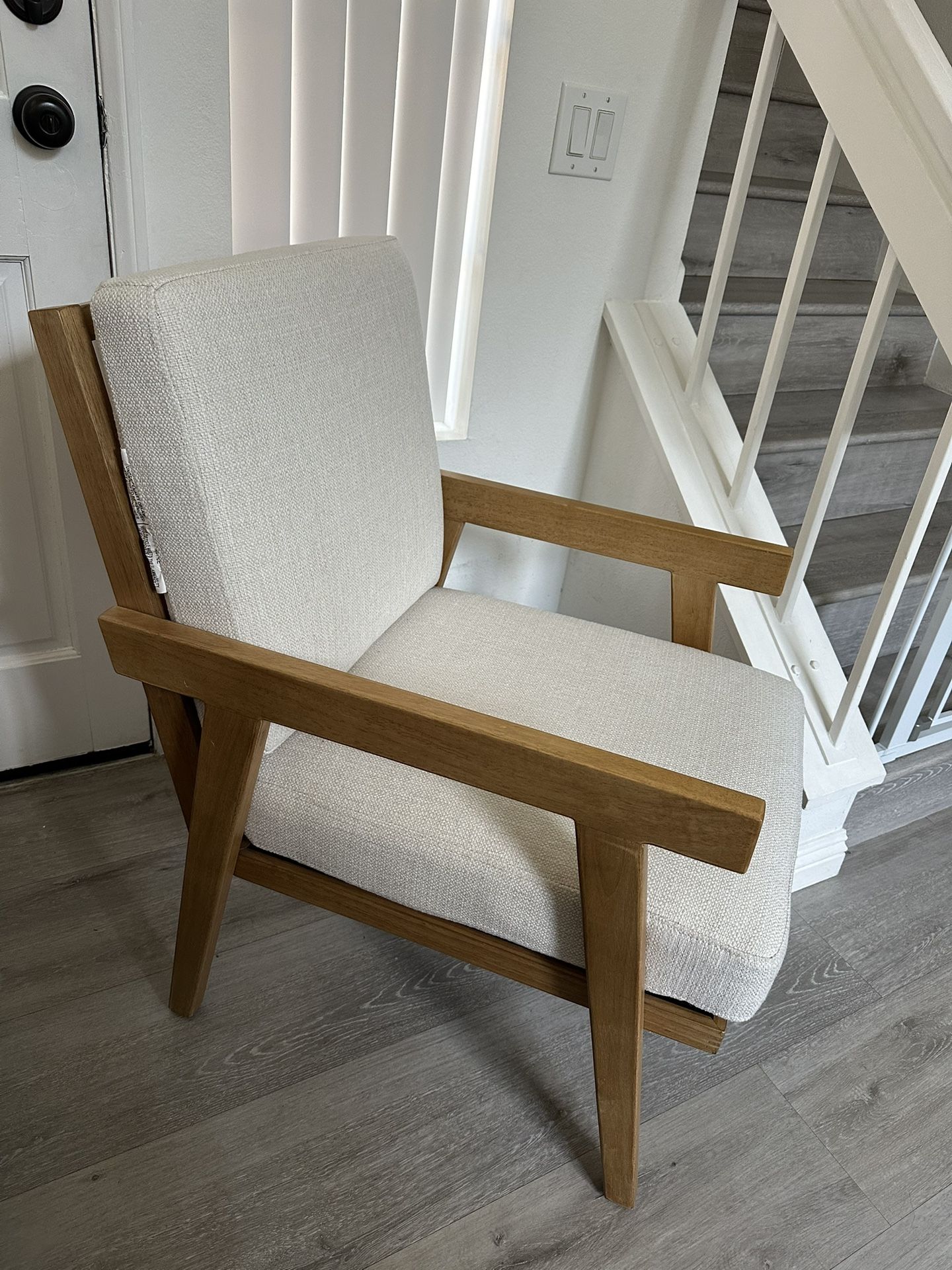 Modern Wooden Checkered Accent Chairs