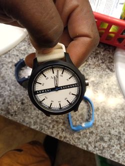White and Black Armani Exchange