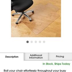  Wood Floor Chair Mat, NEW, $25