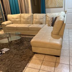 white Leather Sofa 