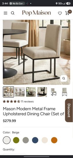 The pop maison chairs gold and beige