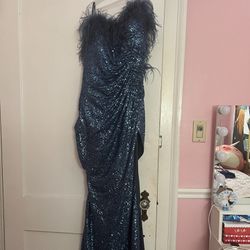 Mia Belle Couture Blue Prom Dress “The envy” 