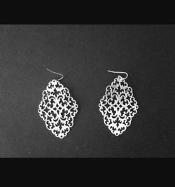 Silver dangle earrings