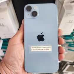 Apple iPhone 14 Plus 128GB in Blue (T-Mobile/Metro PCS). 