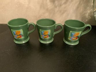 3 Disney Winnie The Pooh 1999 “A Christmas To Remember” Coffee Mugs 13 oz