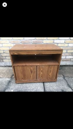 Small wooden tv stand with swivel top