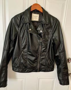 Abercrombie & Fitch  / Faux Leather Black Moto Jacket