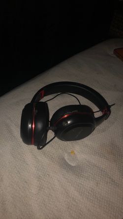 Black and Red Over-Ear Headphones