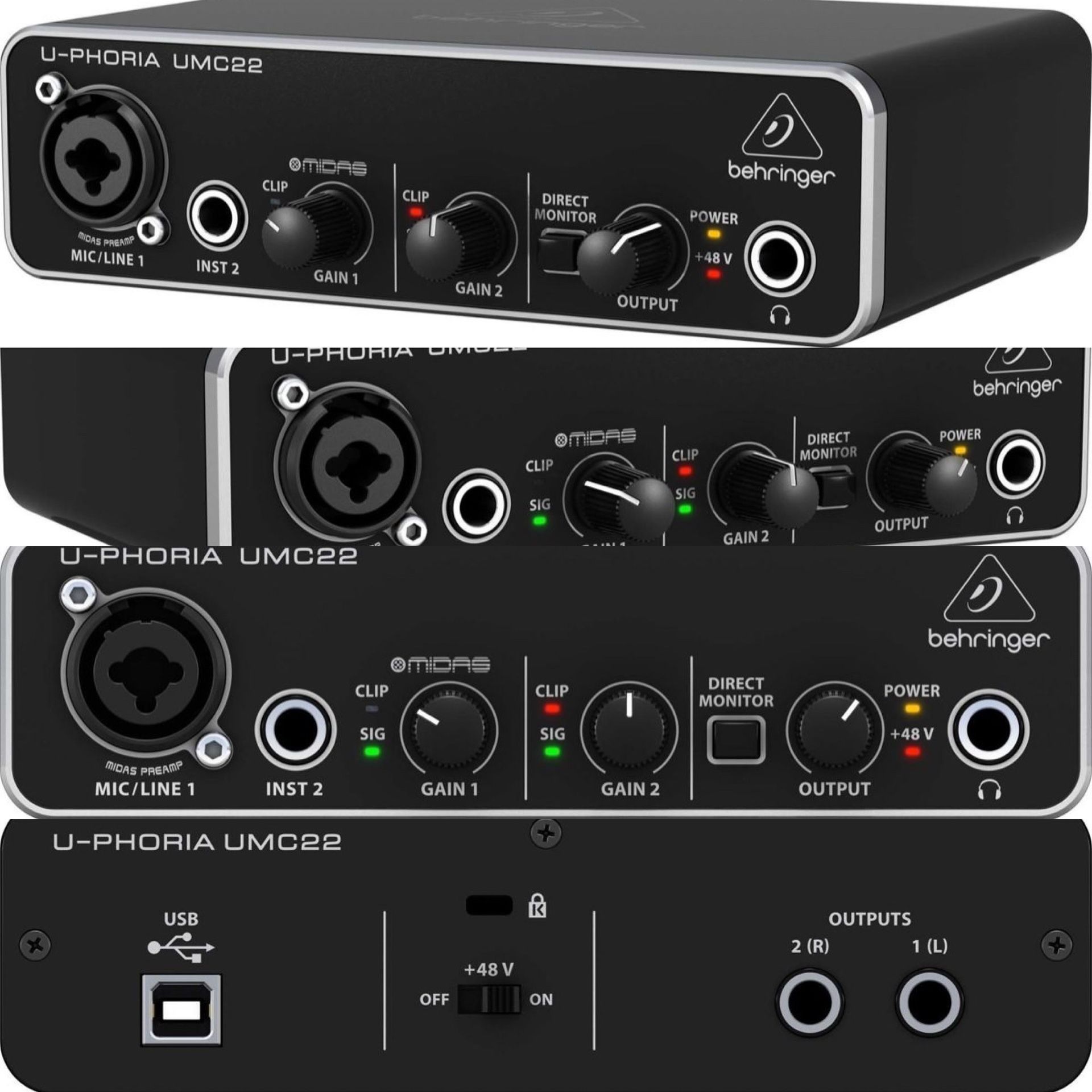 Behringer U-Phoria UMC22 interface