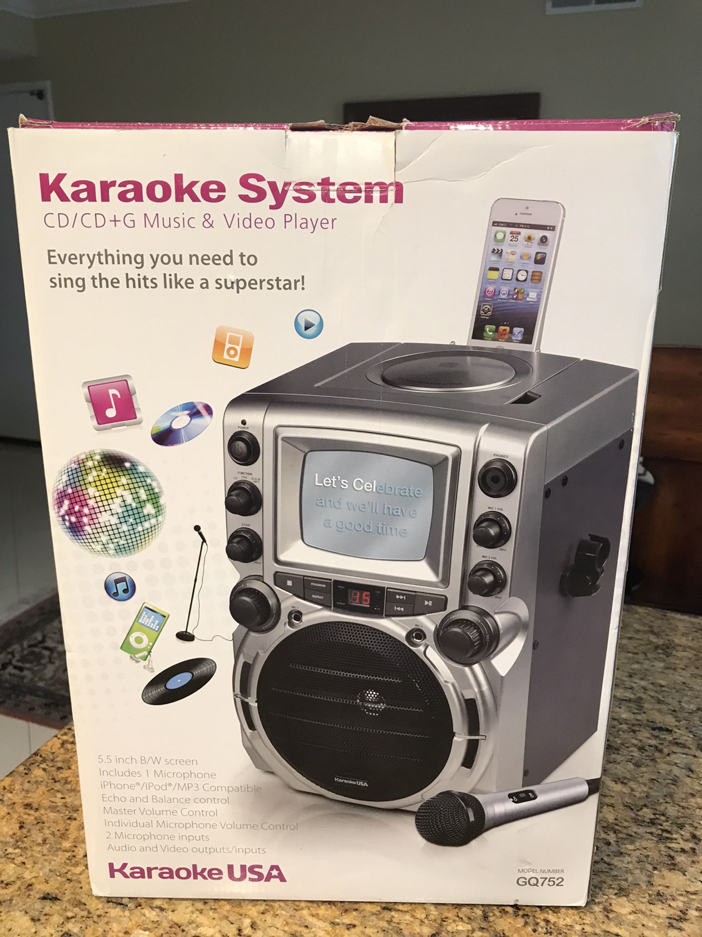 Karaoke System with 4.3” Screen by Karaoke USA
