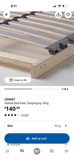 IKEA LÖNSET Slatted Bed Base - two pieces for King size - $30