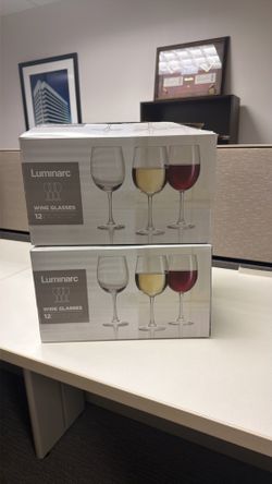 Luminac Wine Glasses - 2 boxes