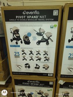 Evenflo Pivot Xpand NXT Single to Double Modular Travel System  retail $479