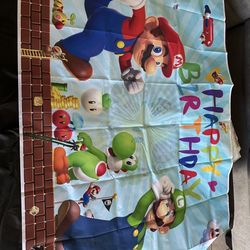 Mario Brothers Party Banner Supplies