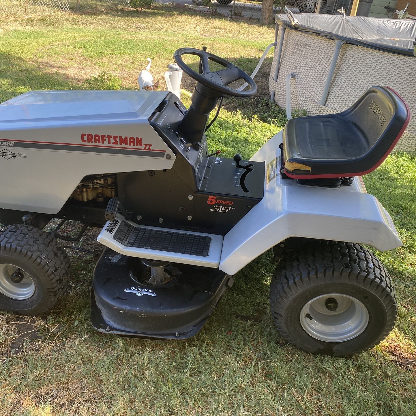 Craftsman 38 online riding mower