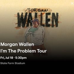 4 Tickets Morgan Wallen 7/18/25 Sec 115 Row 14 Seat 5-8