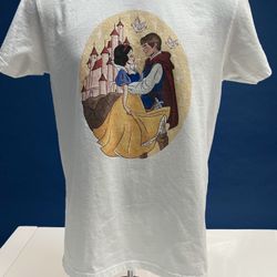 Snow White & Prince - Disney Princess Women’s White T-Shirt - Next Level Apparel - Medium