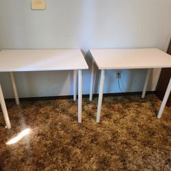 Set of White Tables or Desks 