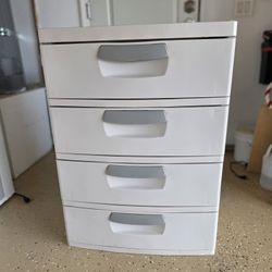Storage Chest. Four Drawer. Beige Color.