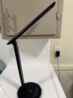 Black LED Desk Lamp with Touch Controls