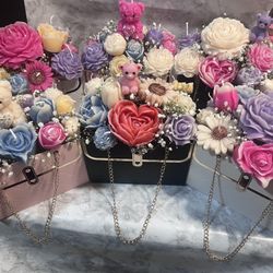 Handmade candle arrangements 