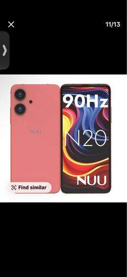 NUU N20 Android 15 phone with 6.6” HD+ 90Hz display, 6GB RAM, 128GB storage, dual rear cameras, 5000mAh battery & accessories.