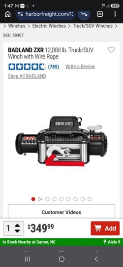 Badlands 12,000 lbs winch Brand New