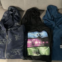 3- Boys Hoodies Size 8/10