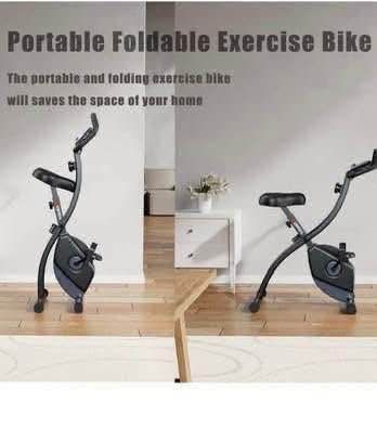 New Adjustable Indoor Folding Exercise Bike, Stationary Bikes For Home Workout