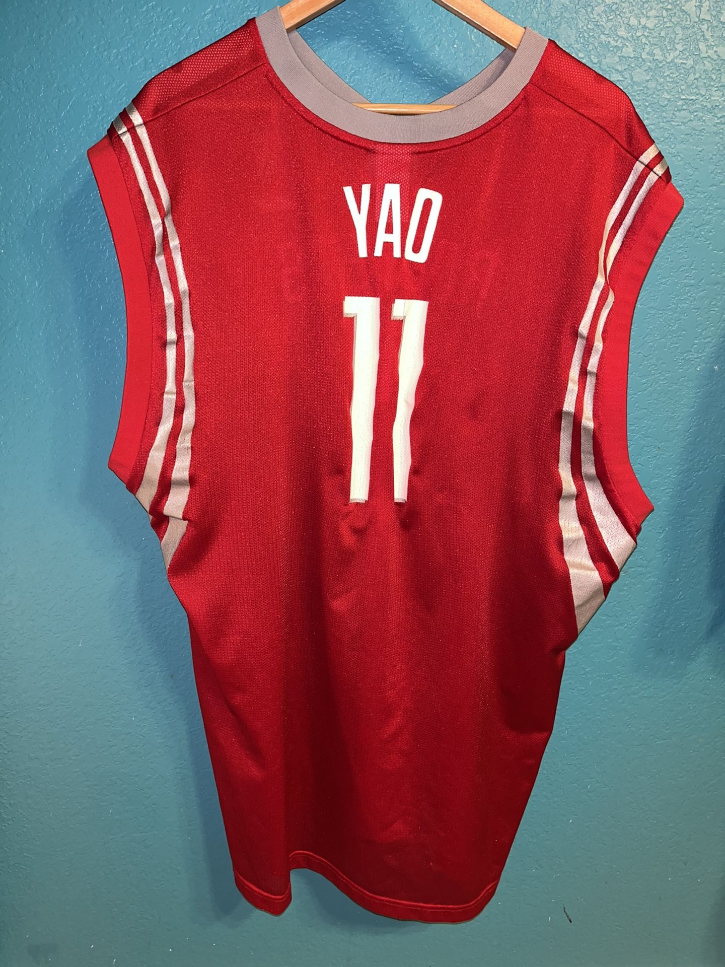 HOUSTON -メルトンワークジャケット- Yao Ming Houston Rockets Basketball Jersey Adult 2XL