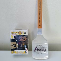 Lakers NBA Basketball Sports Funko Pop Figure & Grill Spatula w/ Bottle Opener Set New