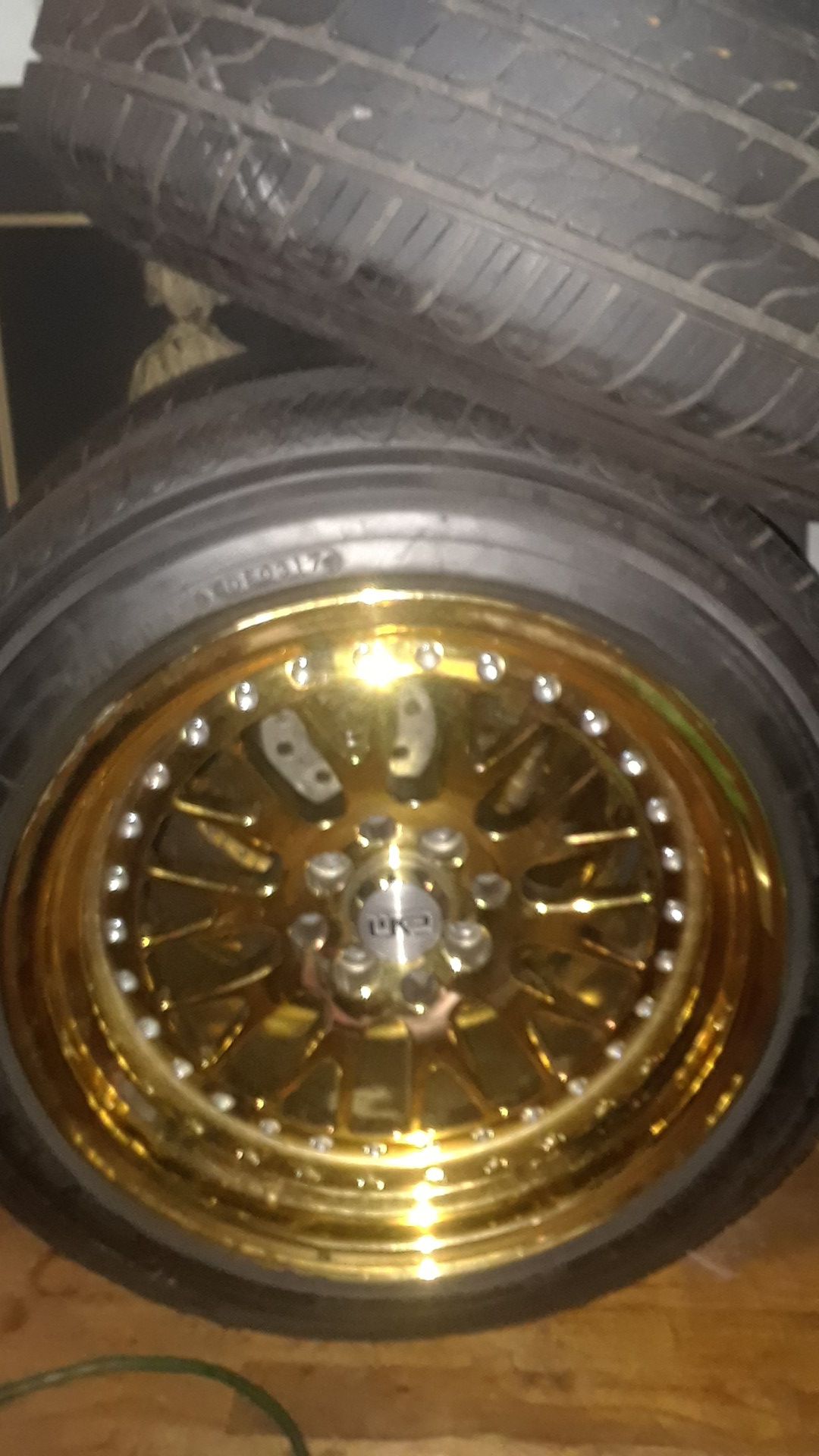 Gold rims 4 lug good tires Eclipse 205 55 R16