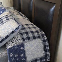 Queen Bedframe, Mattress And Quilt Set