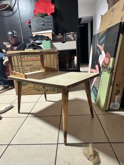 Mid-Century Modern Two-Tier Step End Table