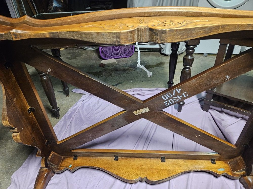 Vintage Hammary Glass-Top Coffee Table - Solid Wood Vintage Hammary Glass-Top Coffee Table - Solid Wood