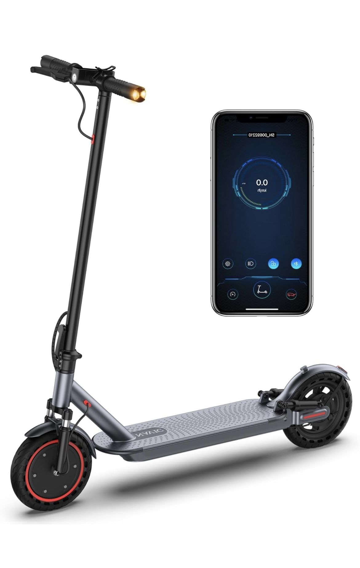 350W Motor, Max 21 Miles Long Range, 19Mph Top Speed, 8.5" Tires, Portable Folding Commuting Electric Scooter Adults with Dual Braking System and App 