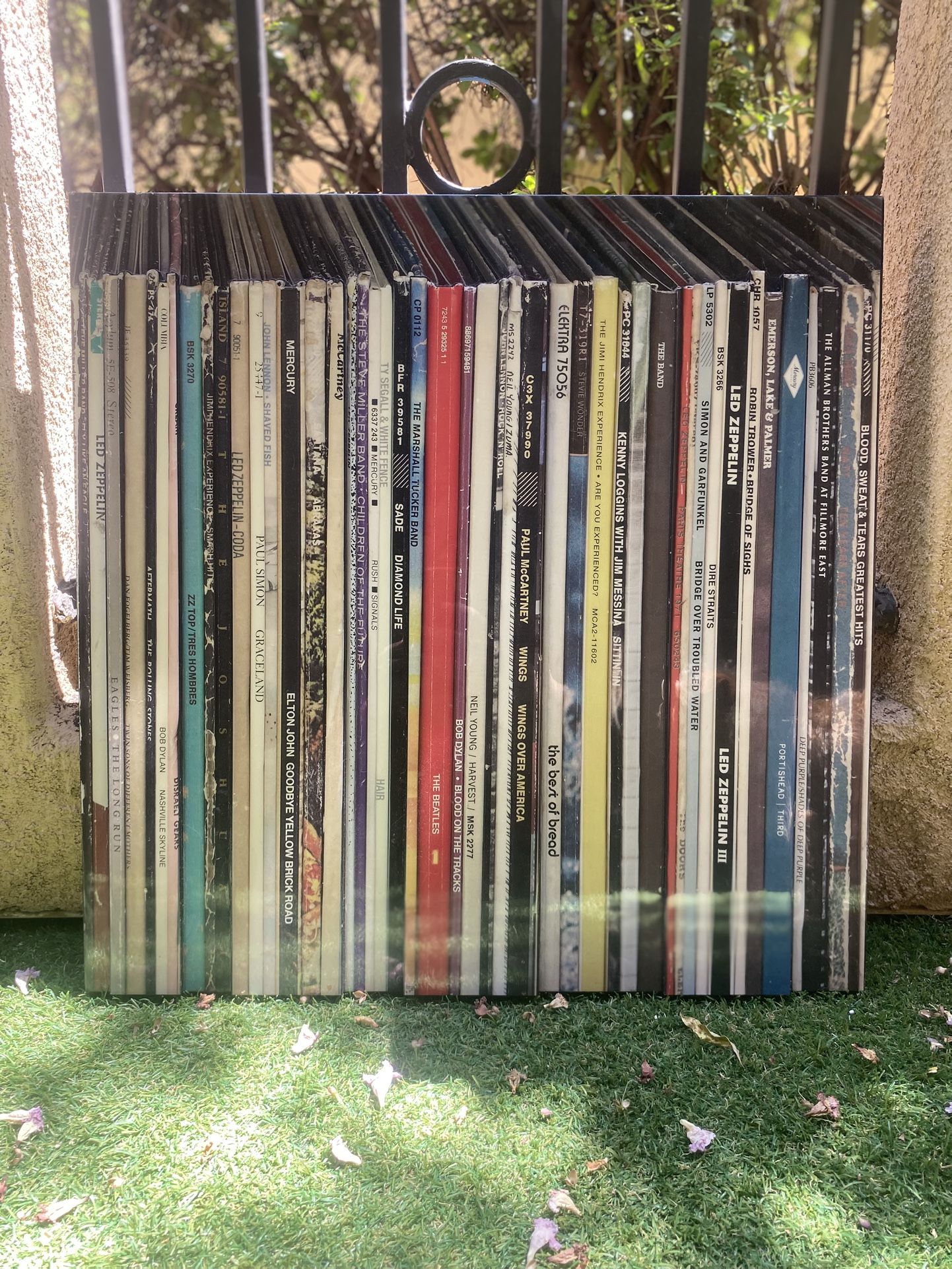 Vintage Vinyl Record Spine Wall Art - Framed Music Decor