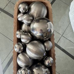 Many Steel High-Polish Ball Bearings, Decorative