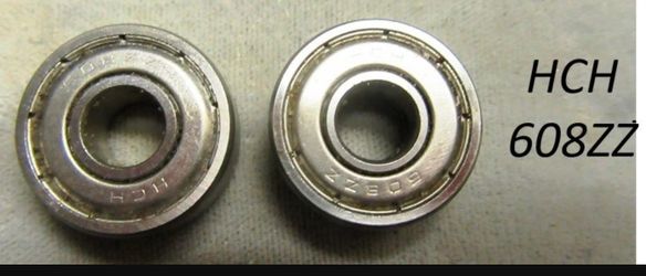 BEARINGS HCH PRECISION 8MM 608ZZ LOT OF TWO