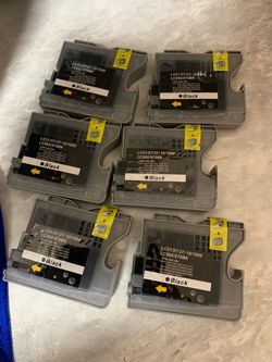 Brother LC51/57/37/10/1000 LC960/970BK Black Ink Cartridges – Lot of 6