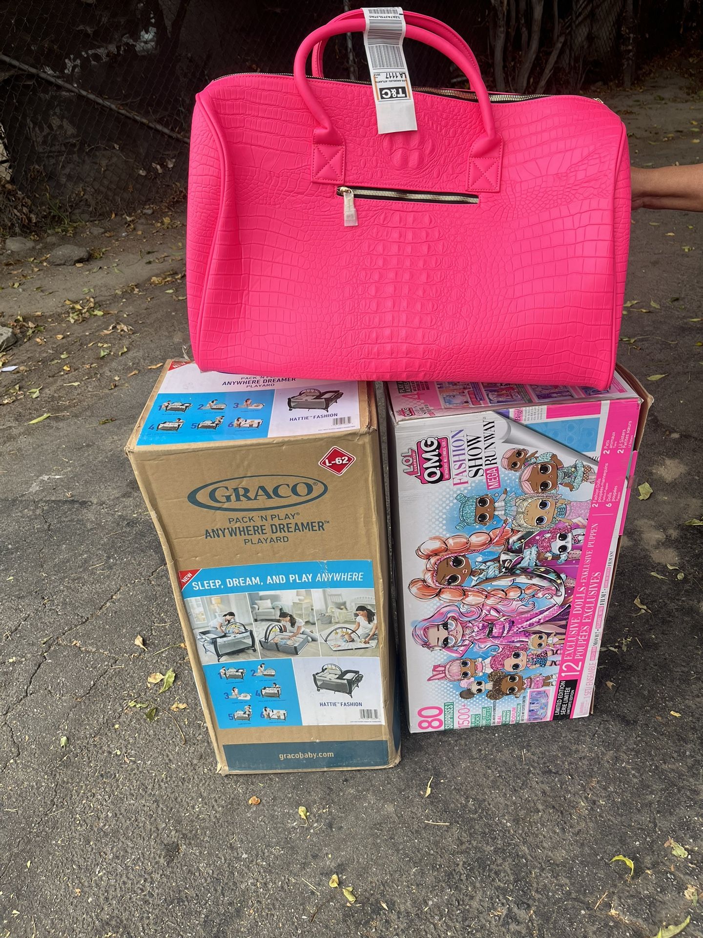Toy, Duffle bag, Baby Carriage