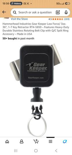 Gear keeper key holder