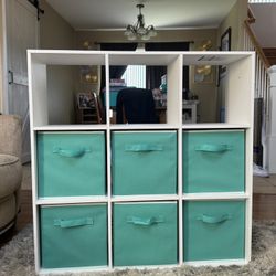 Set Of Two White Cube Storage Organizers 