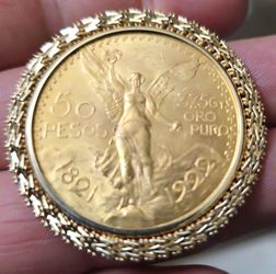 1922 centenario , 50 pesos mexico gold coin
