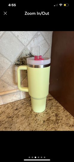Yellow and Pink Stanley Tumbler 