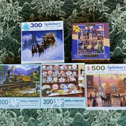 $3 Puzzles 300 & 500 Complete Larger Pieces