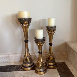 Vintage Candle Holders (set of 3)