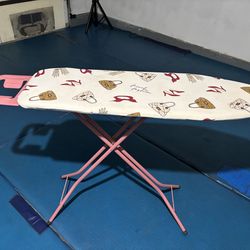 Adjustable Pink Metal Ironing Board – Cute & Sturdy