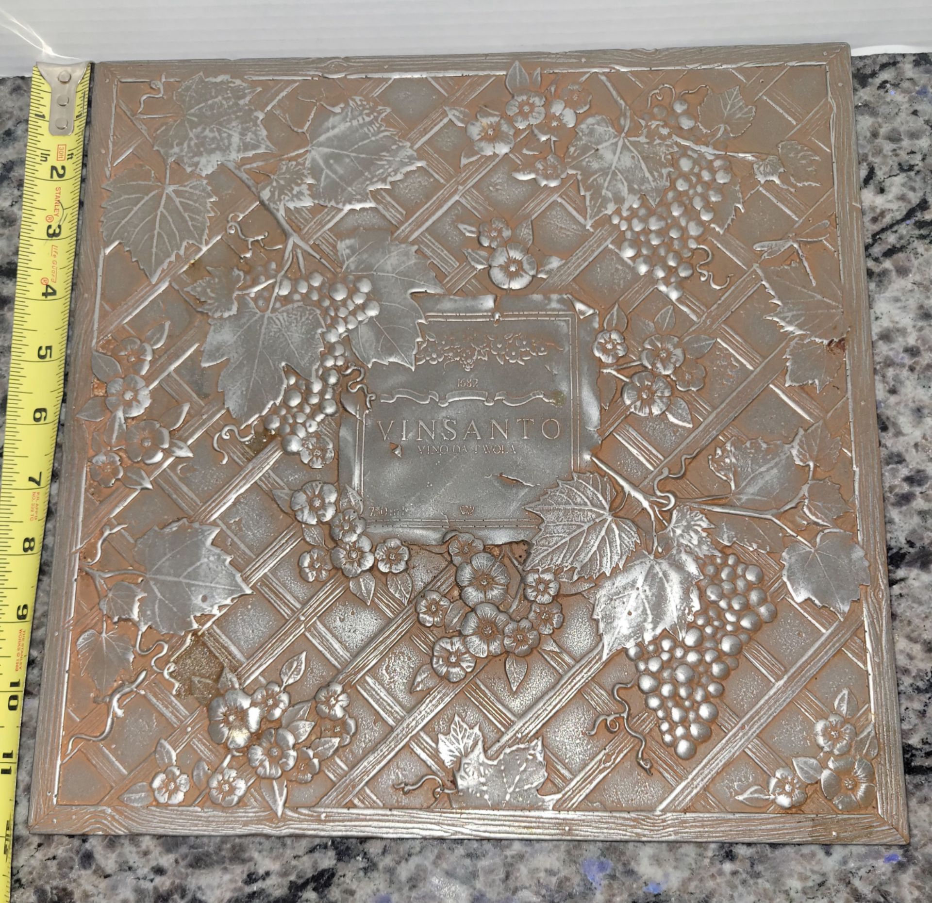 Aged Iron Grapevine Vinsanto Trellis Tile Mural Model by daltile 12 by 12